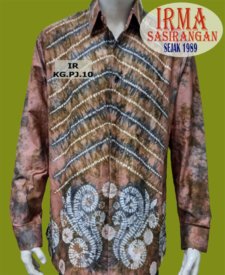 Kemeja Katun Gradasi Lengan Panjang