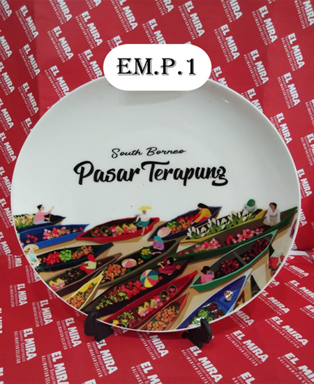 Piring Hias Keramik Souvenir KaIimantan Selatan