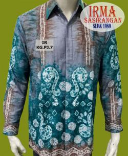 Kemeja Katun Gradasi Lengan Panjang