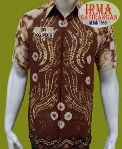 Kemeja Katun Gradasi Lengan Pendek